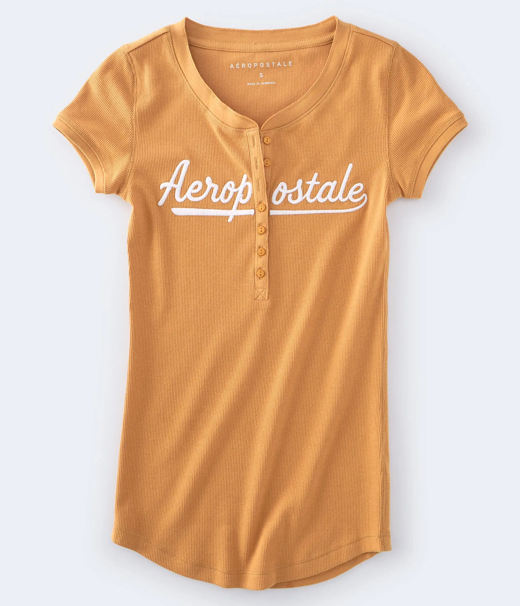 Aeropostale Aero Logo Ribbed Henley