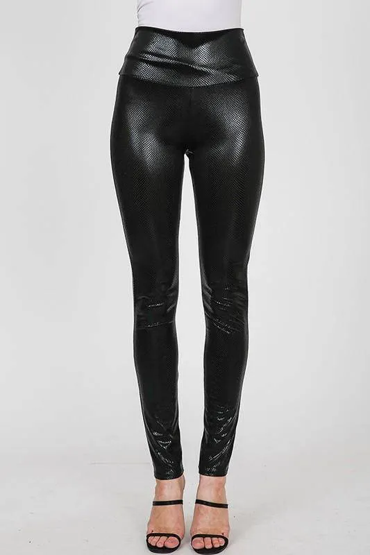American Fit Faux Leather High Waist Leggings