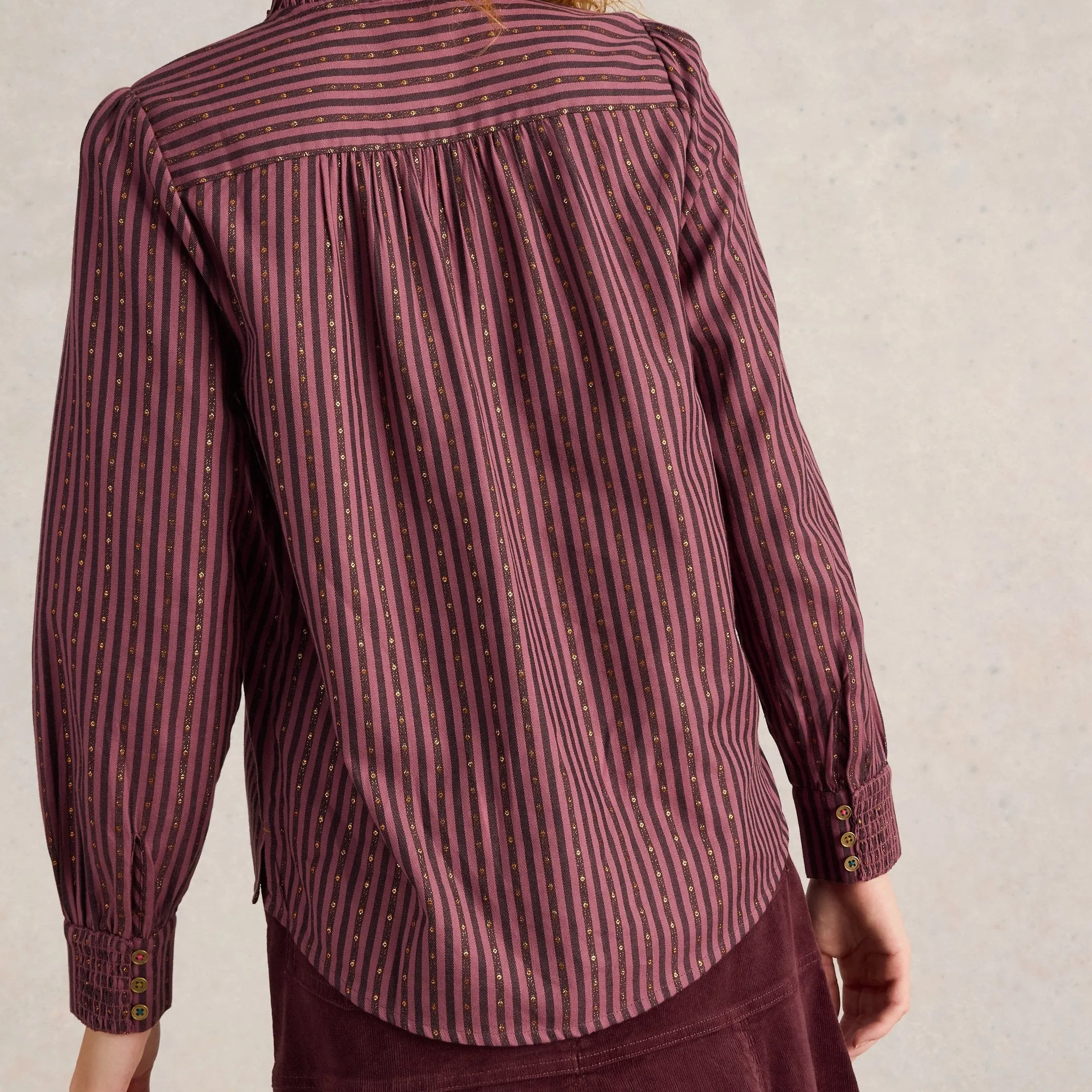 Aster Metallic Stripe Shirt