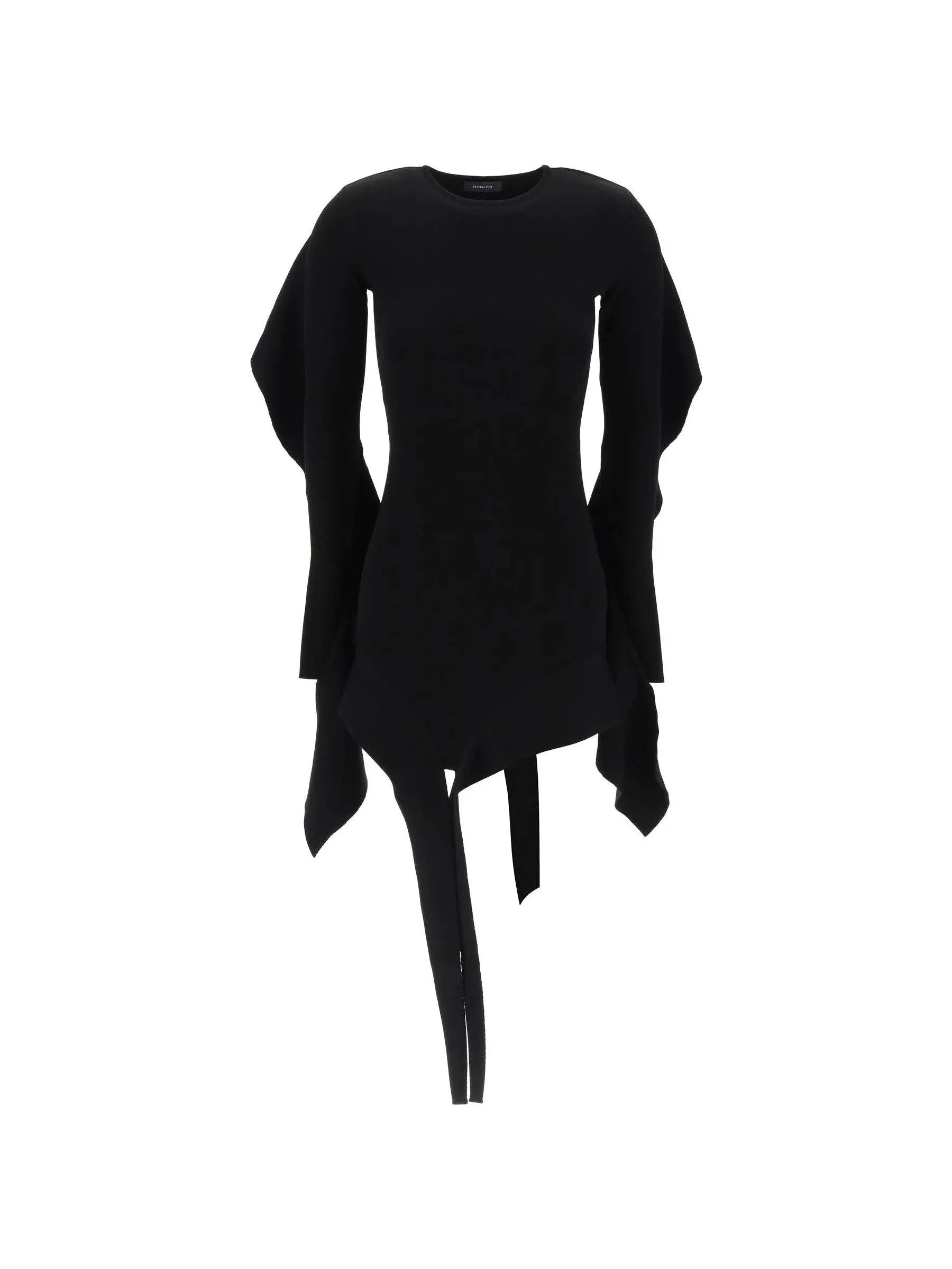Asymmetric Ruffle Knit Dress