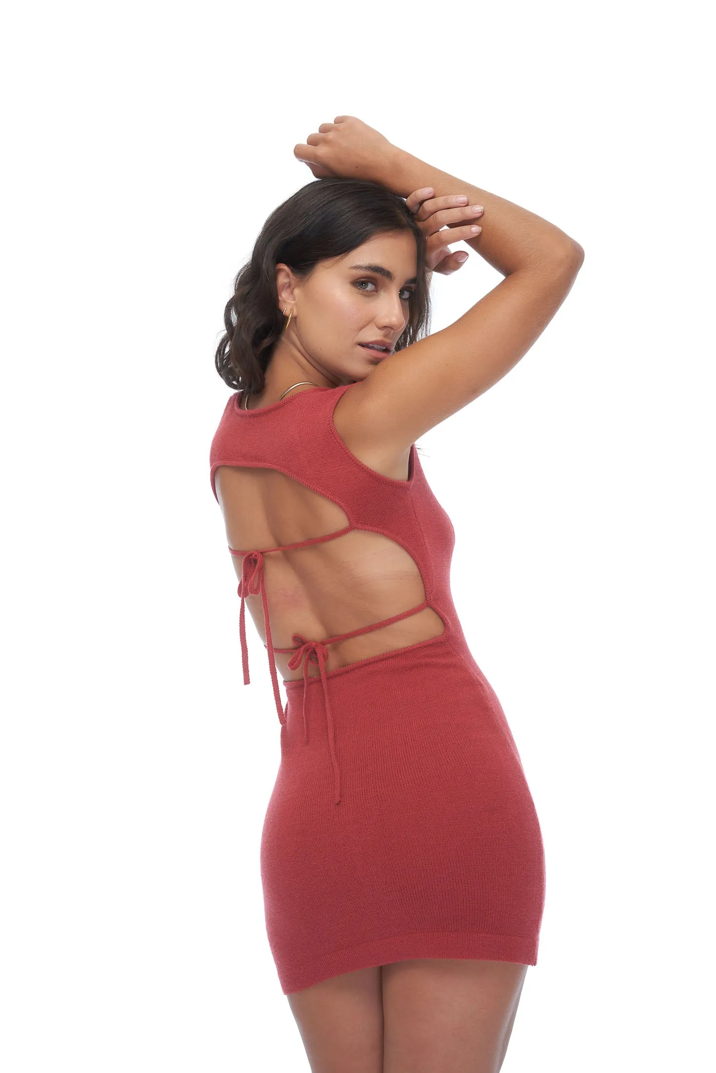Ausha Knit Dress - Red
