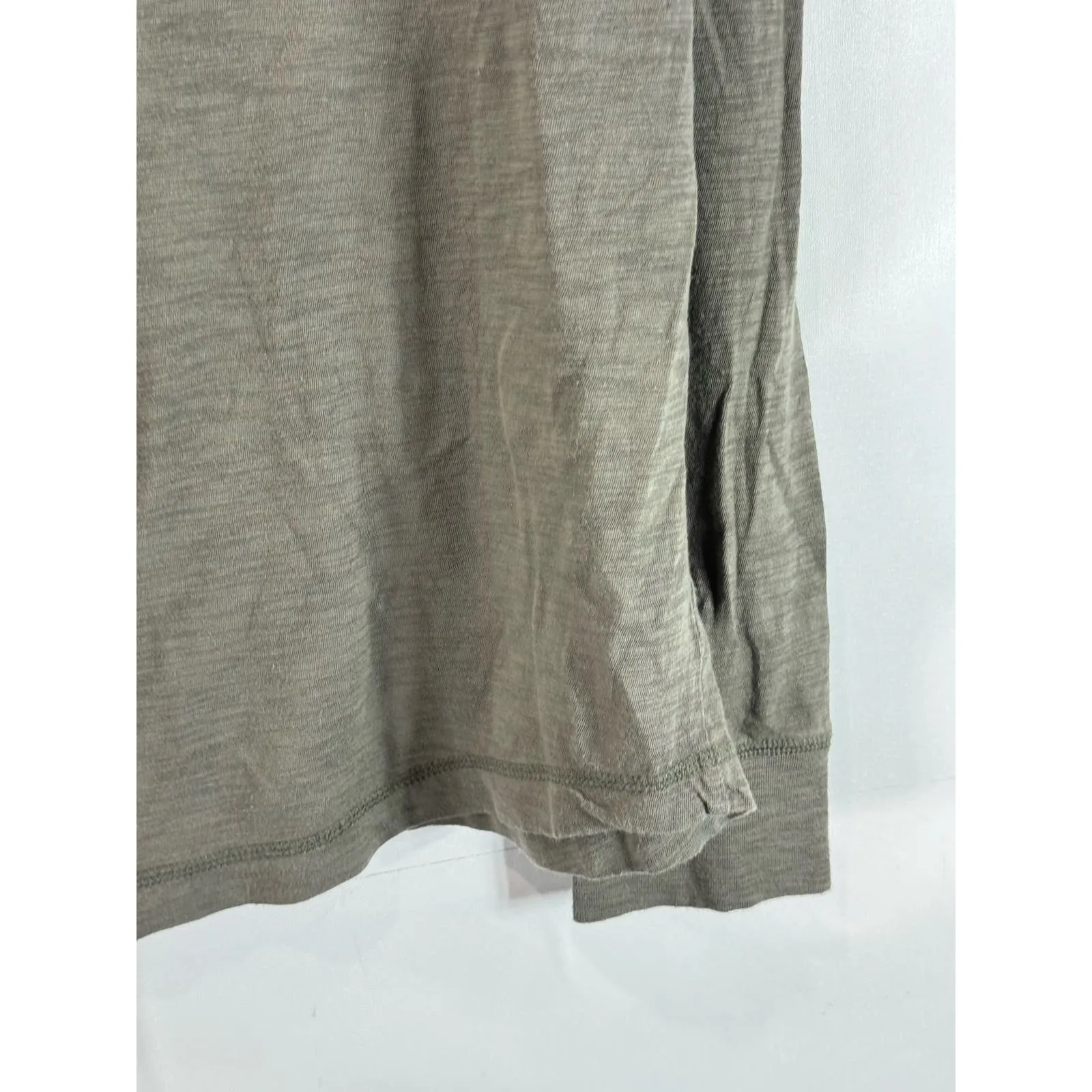 BANANA REPUBLIC Men's Seal Grey Organic Cotton Vintage Henley Shirt SZ L