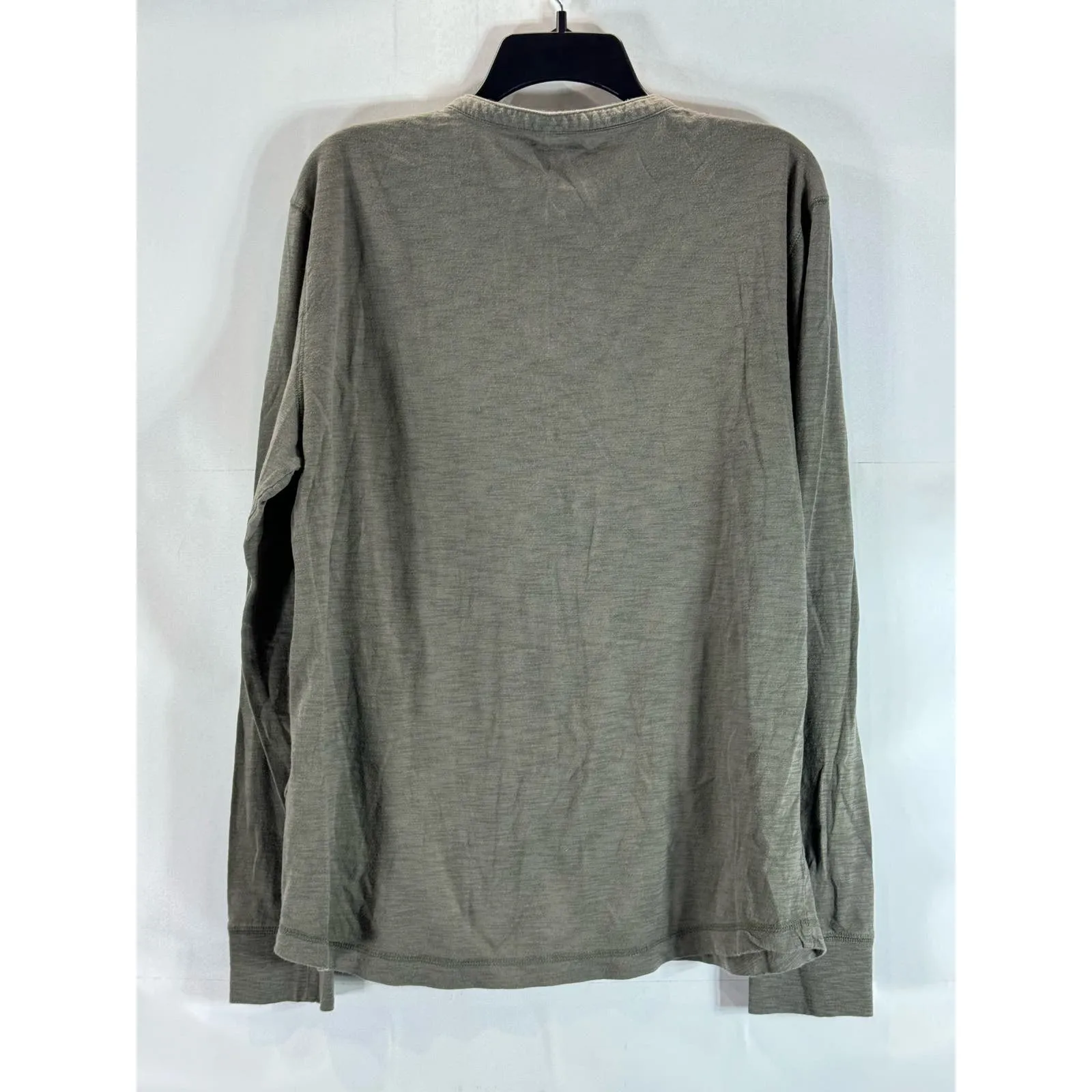 BANANA REPUBLIC Men's Seal Grey Organic Cotton Vintage Henley Shirt SZ L
