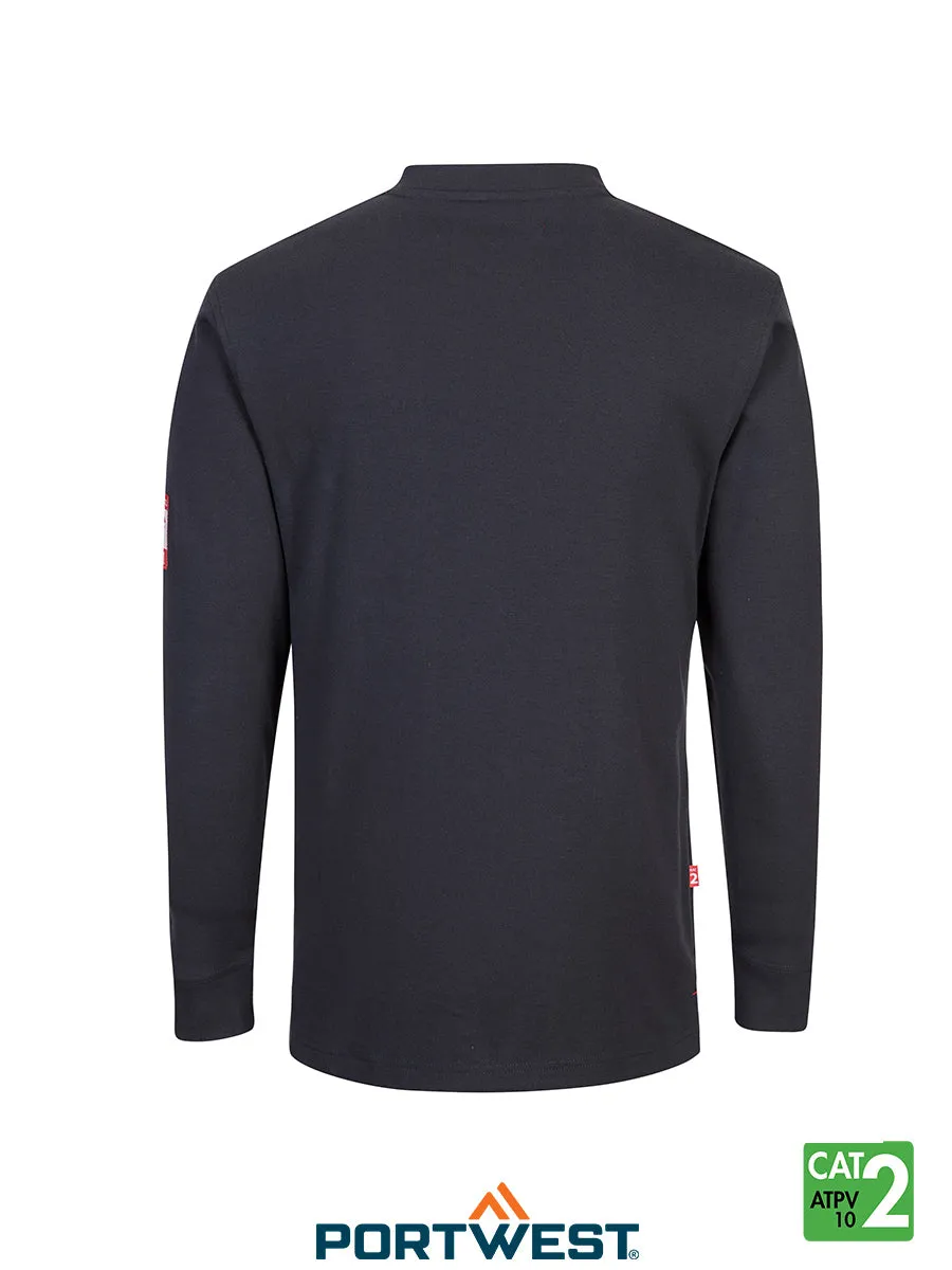 Bizflame® 7 oz FR Antistatic Henley - FR32