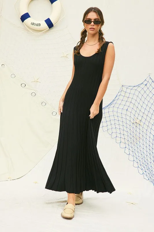 Black Knit Maxi Dress