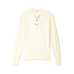 Bottega Veneta - Women's Henley Sweater - (Chalk)