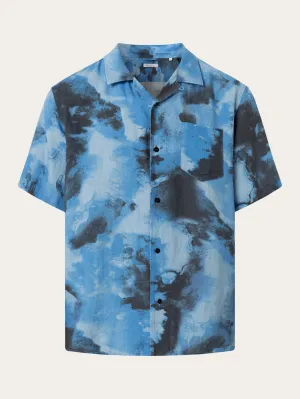 Boxed fit AOP short sleeved linen shirt - item color