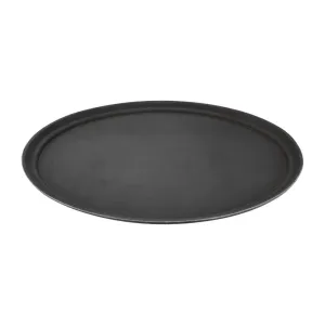C162 Kristallon Polypropylene Oval Non-Slip Tray Black 685mm