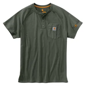 Carhartt Men's Moss Force Cotton Delmont Short Sleeve Henley