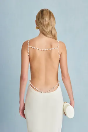 CASSI KNIT DRESS - OFF WHITE
