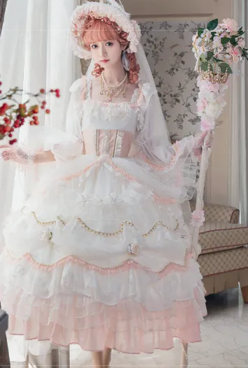 Cat Fairy~Daisy's Park~Elegant Winter Lolita Flower Bride OP