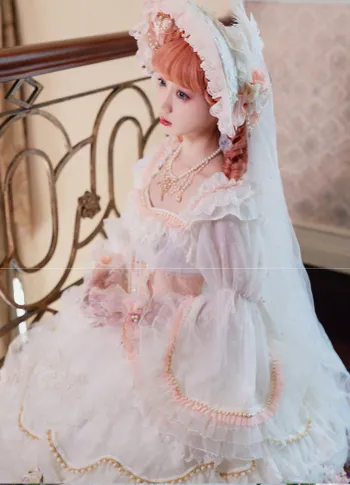 Cat Fairy~Daisy's Park~Elegant Winter Lolita Flower Bride OP