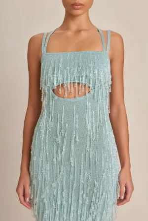 CATIA KNIT GOWN - HYDRANGEA SHIMMER