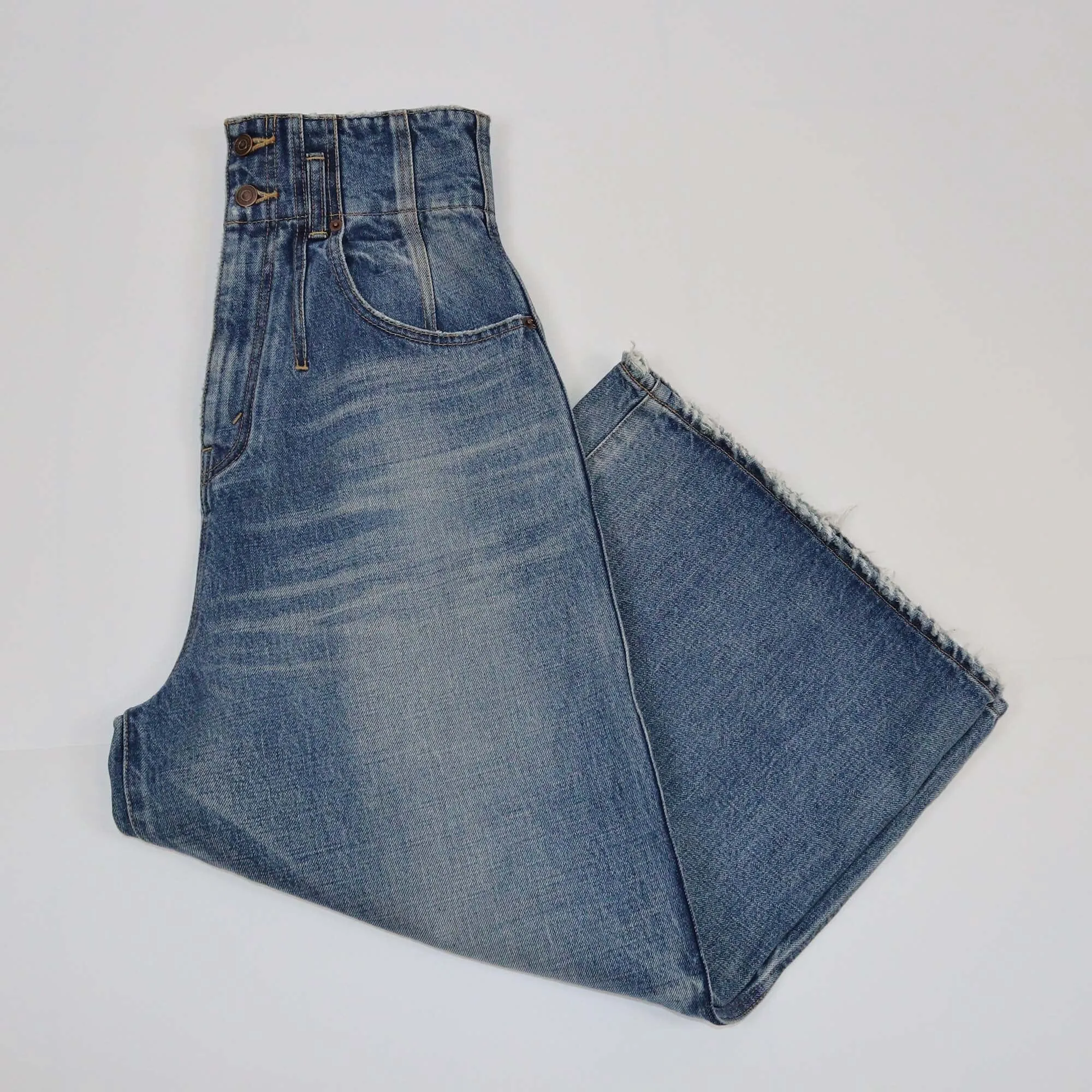 Celine Blue High Waist Wide Leg Pants