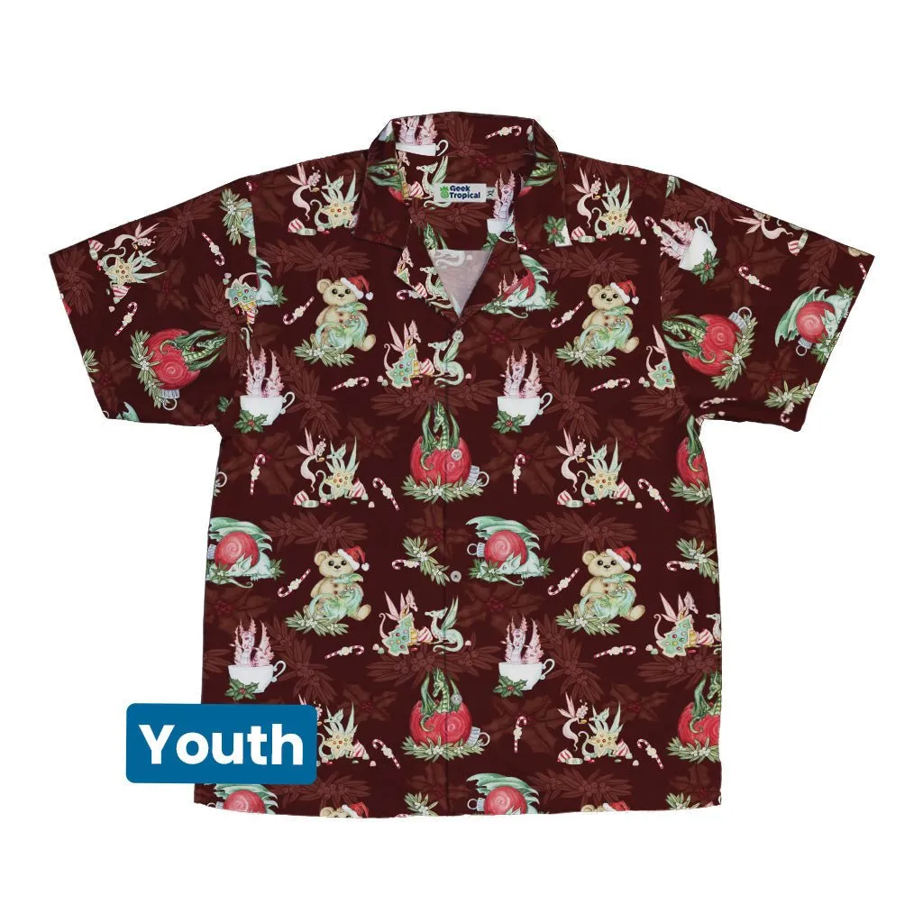 Christmas Time with Dragons Youth Hawaiian Shirt