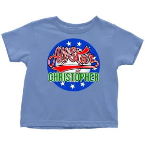 CHRISTOPHER ALL STAR TODDLER T-SHIRT FOR CHRISTOPHER