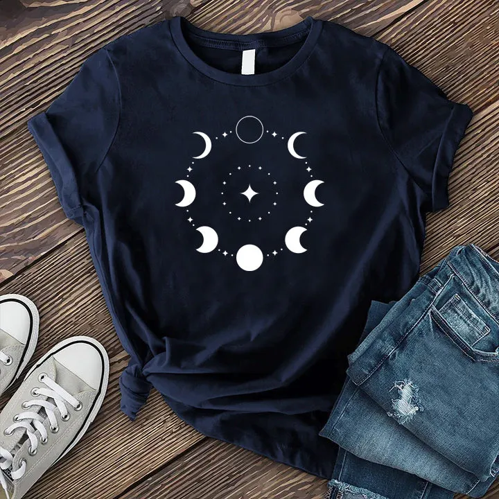 Circular Moon Phase T-shirt