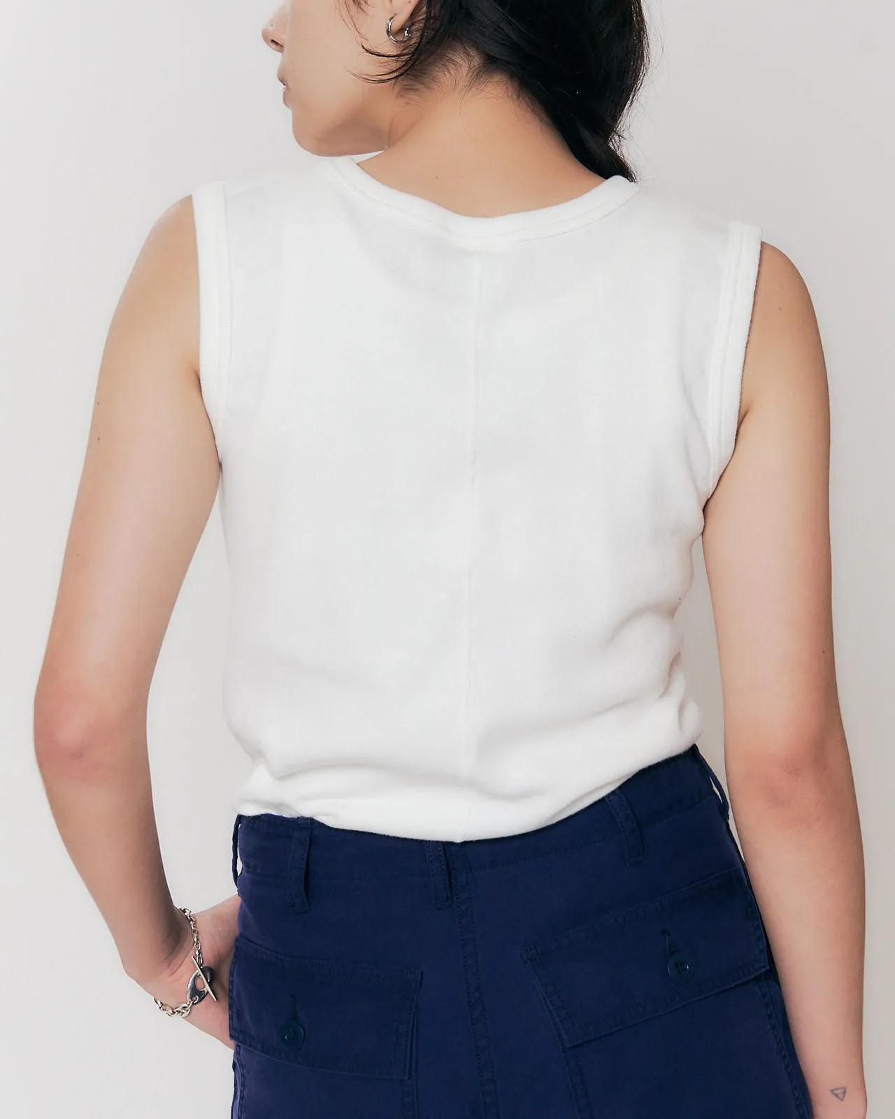 CIRCULAR RIB SLEEVELESS