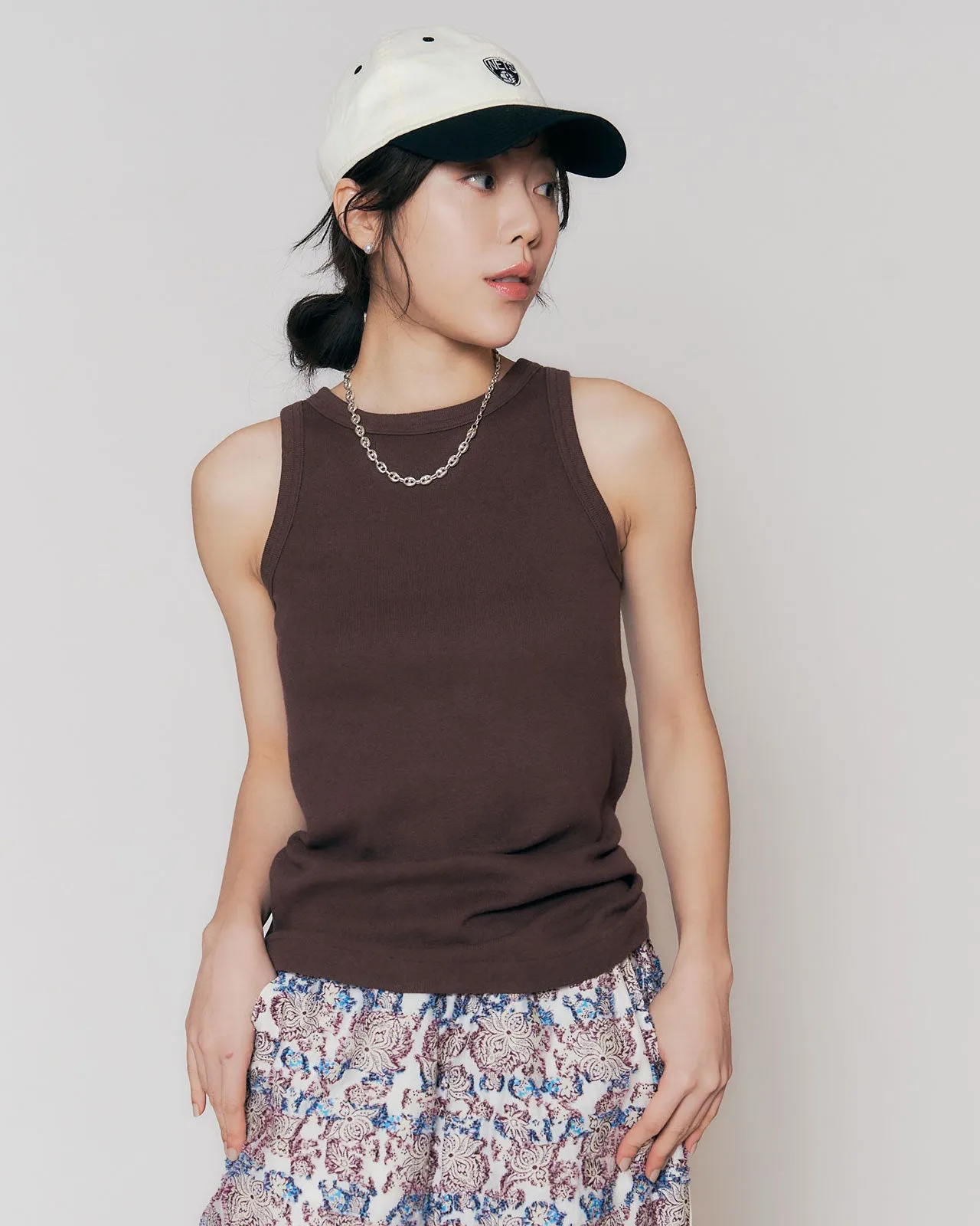 CIRCULAR RIB TANKTOP