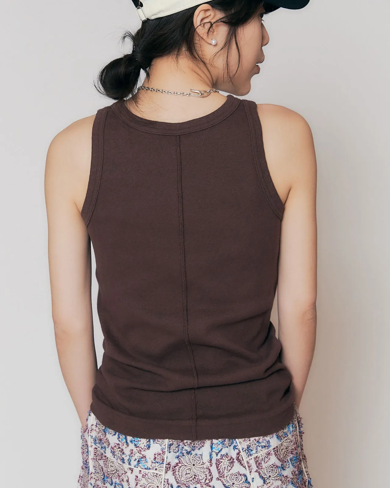 CIRCULAR RIB TANKTOP