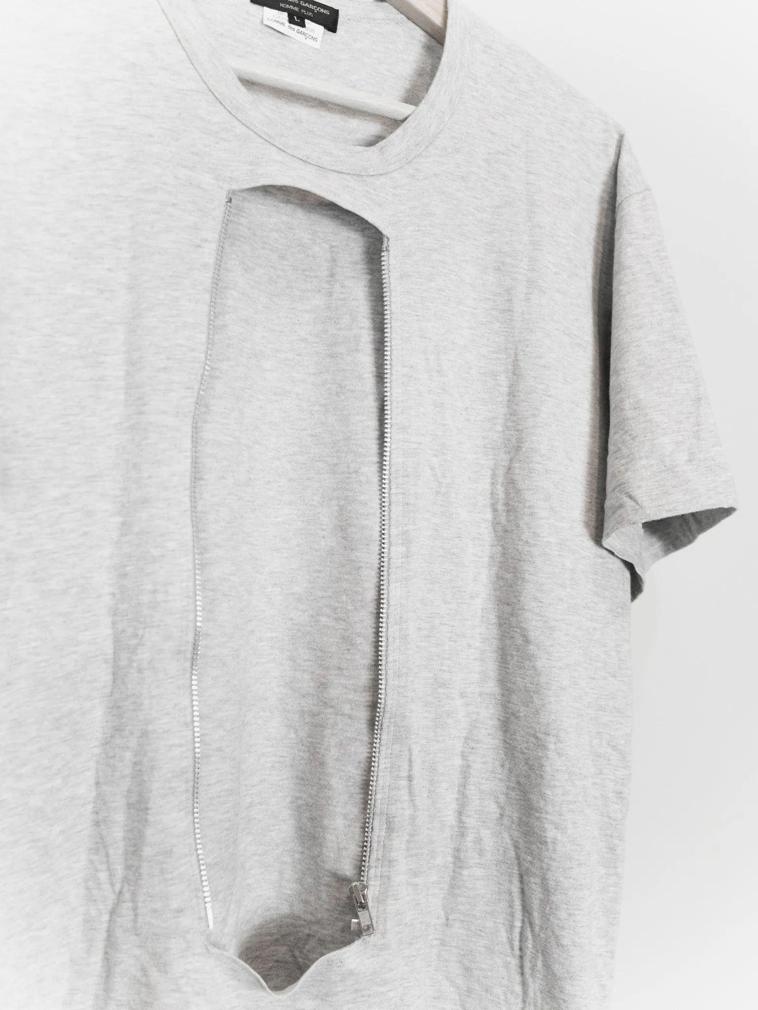 Comme des Garçons Homme Plus Cutout Zipper Tee