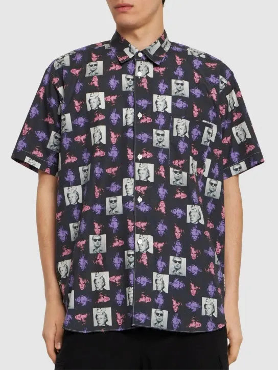 Comme des Garçons Shirt   Andy Warhol printed cotton poplin shirt 