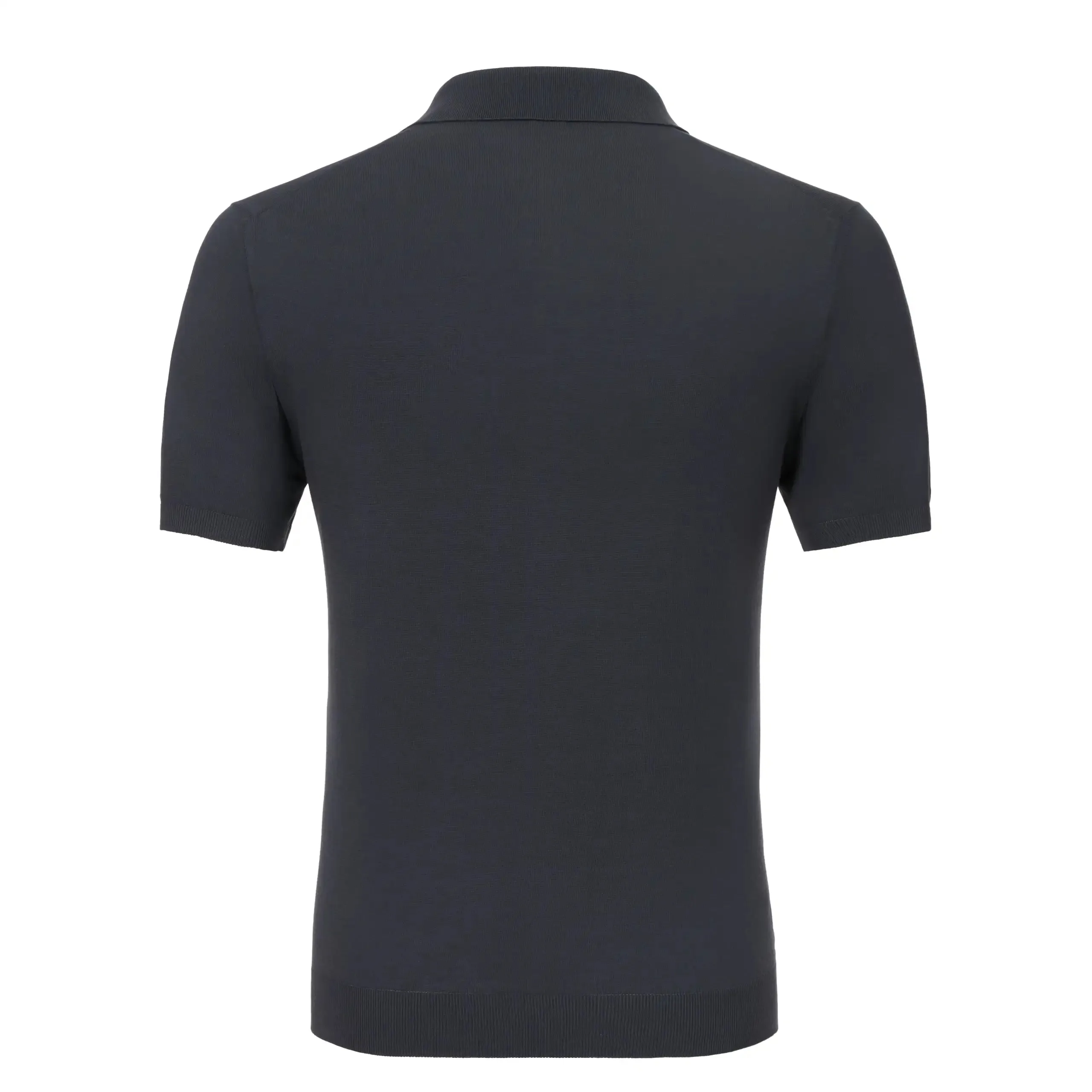 Coton Polo Shirt in Metallic Grey