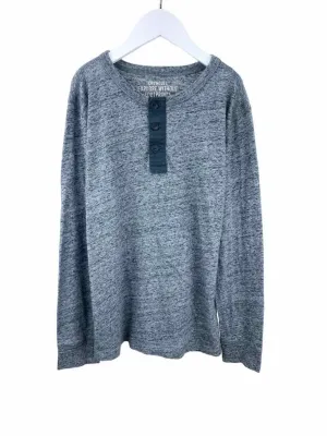 Crewcuts Boys' Henley Top Charcoal Heather Size 10