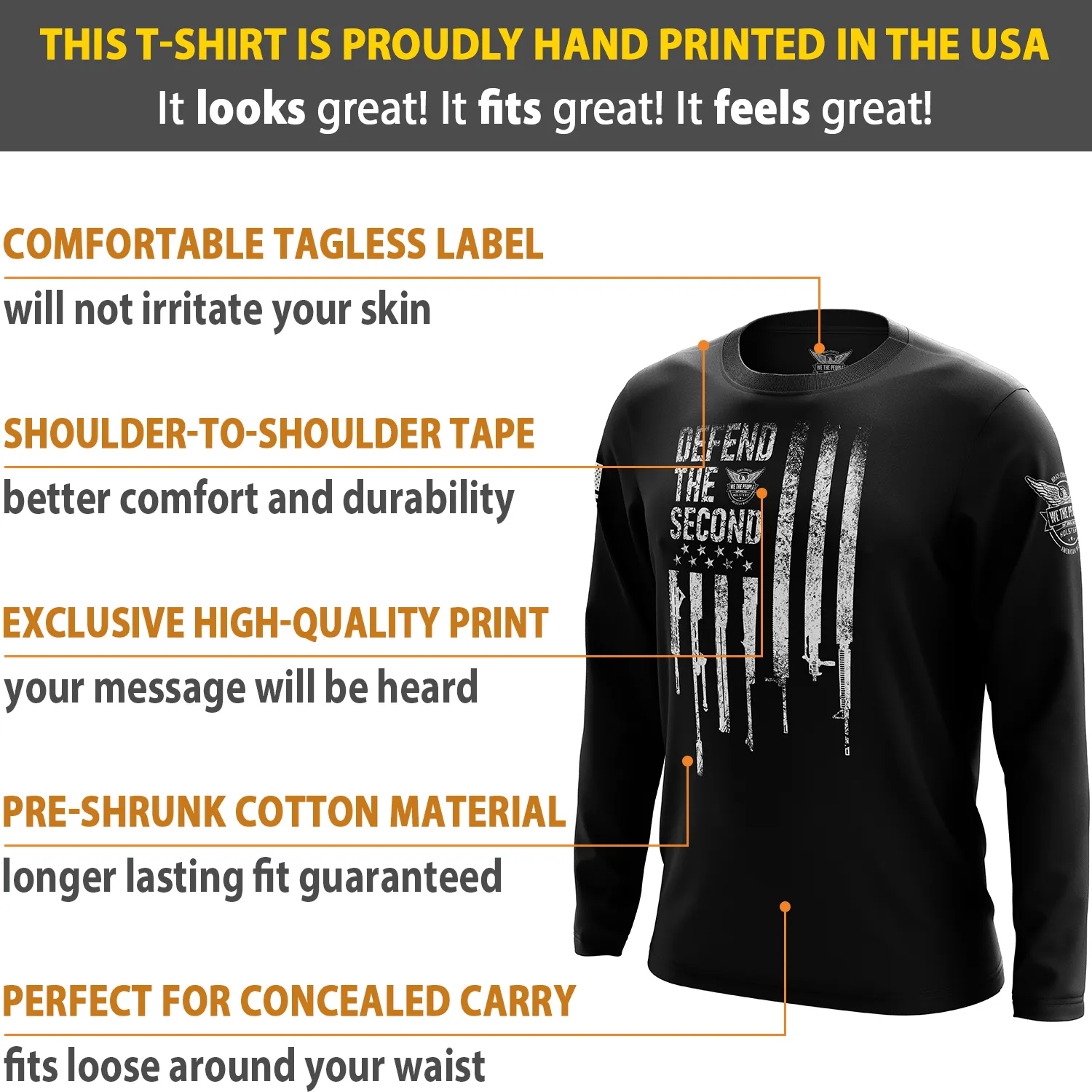 Defend The Second Flag Long Sleeve Shirt