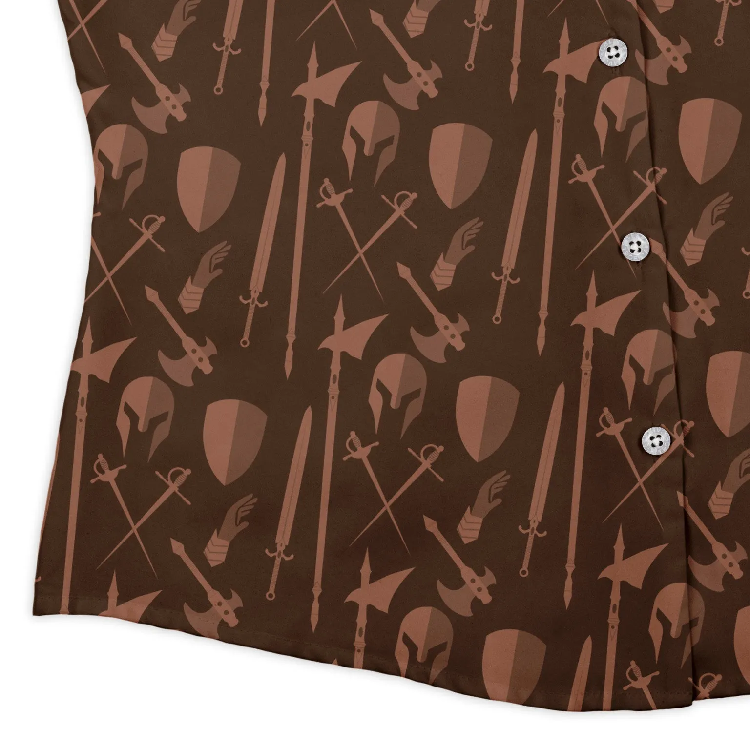 Dnd Fighter Class Curvy Button Up Shirt