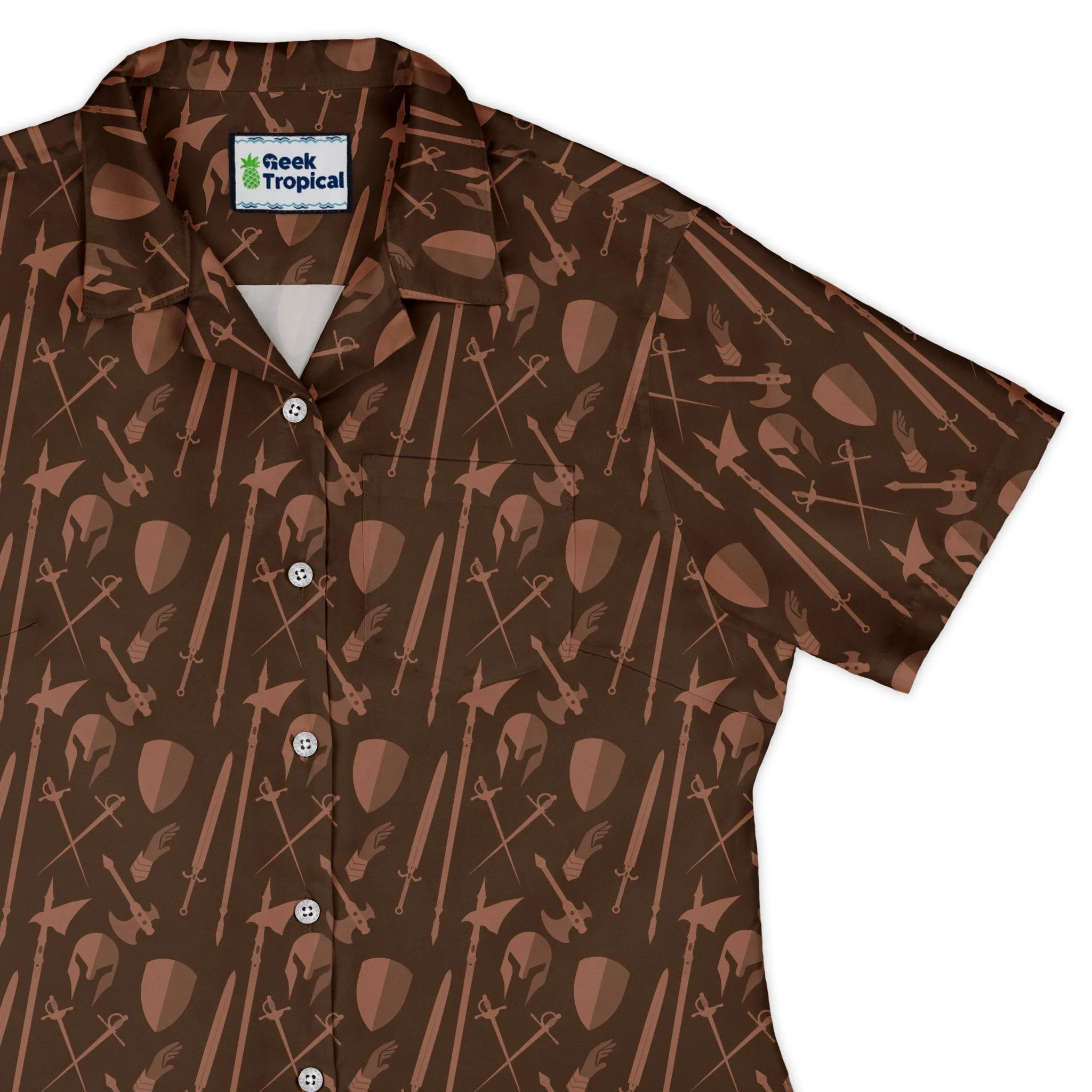 Dnd Fighter Class Curvy Button Up Shirt