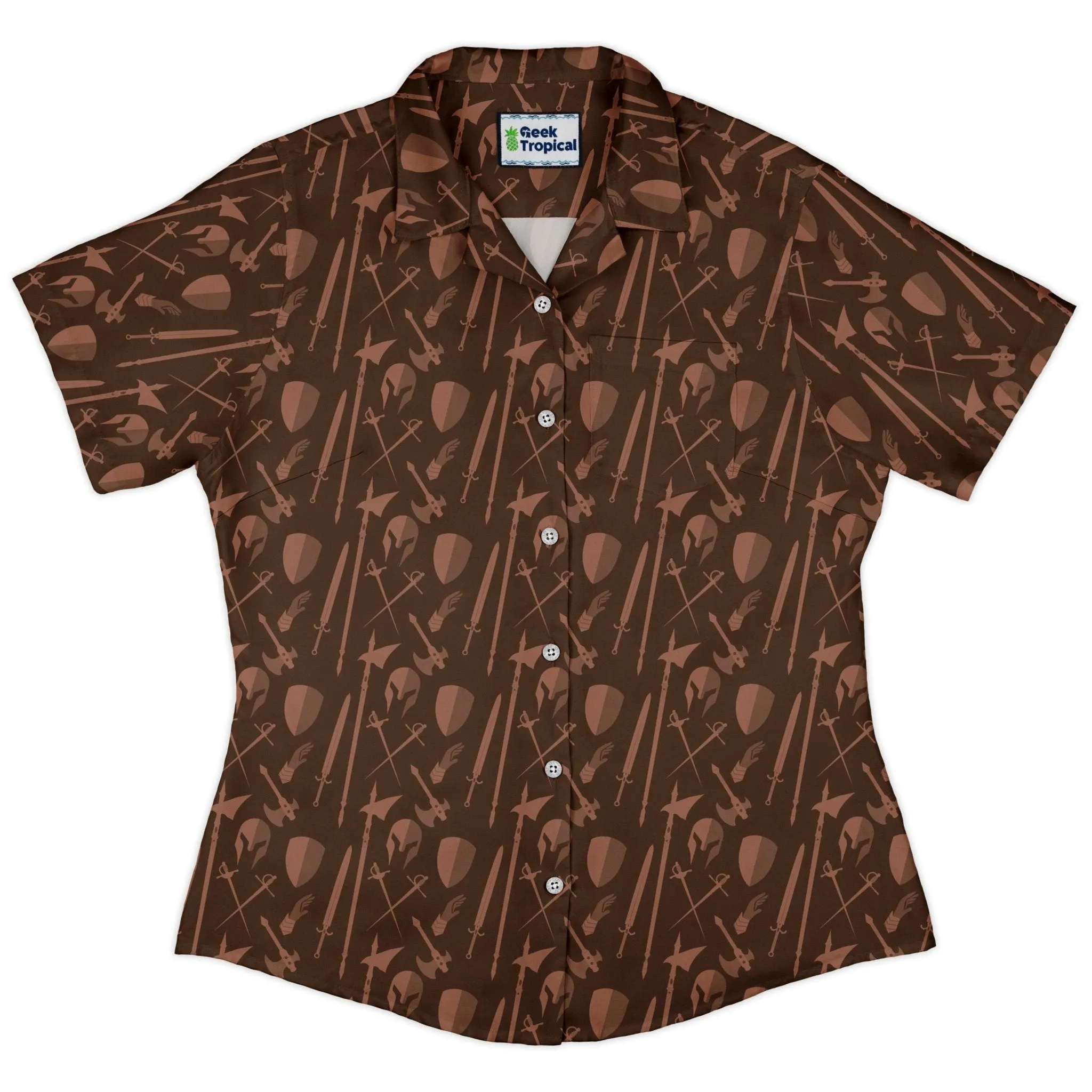Dnd Fighter Class Curvy Button Up Shirt