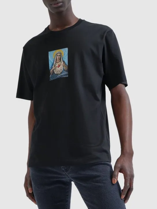 Dolce&amp;Gabbana   Cotton jersey t-shirt w/ crystals 