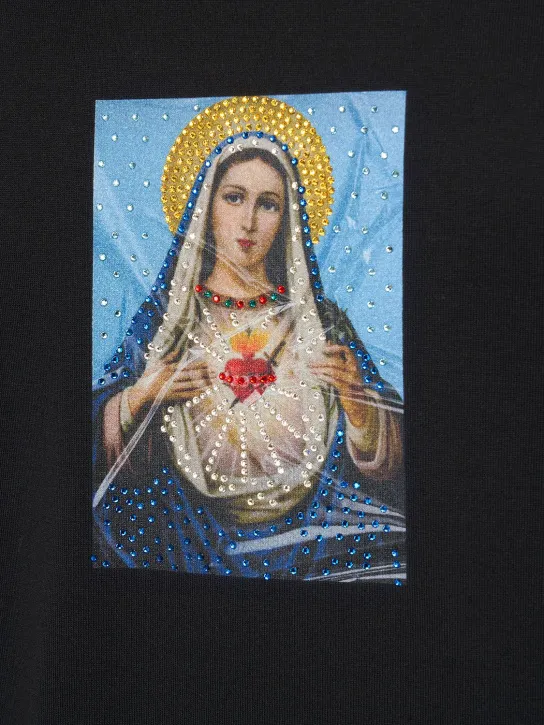 Dolce&amp;Gabbana   Cotton jersey t-shirt w/ crystals 