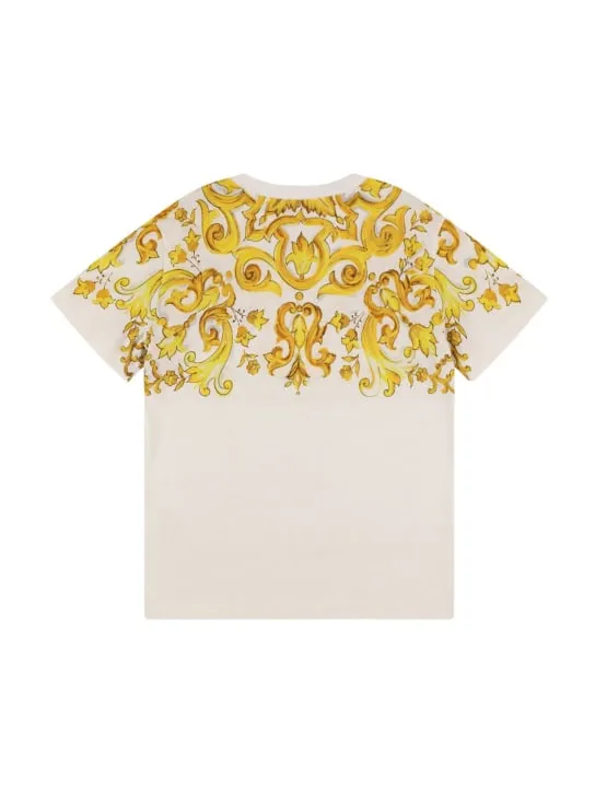 Dolce&amp;Gabbana   Maiolica print cotton jersey t-shirt 