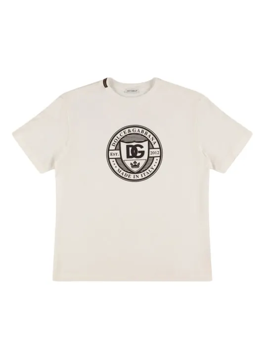 Dolce&amp;Gabbana   Printed cotton jersey t-shirt 