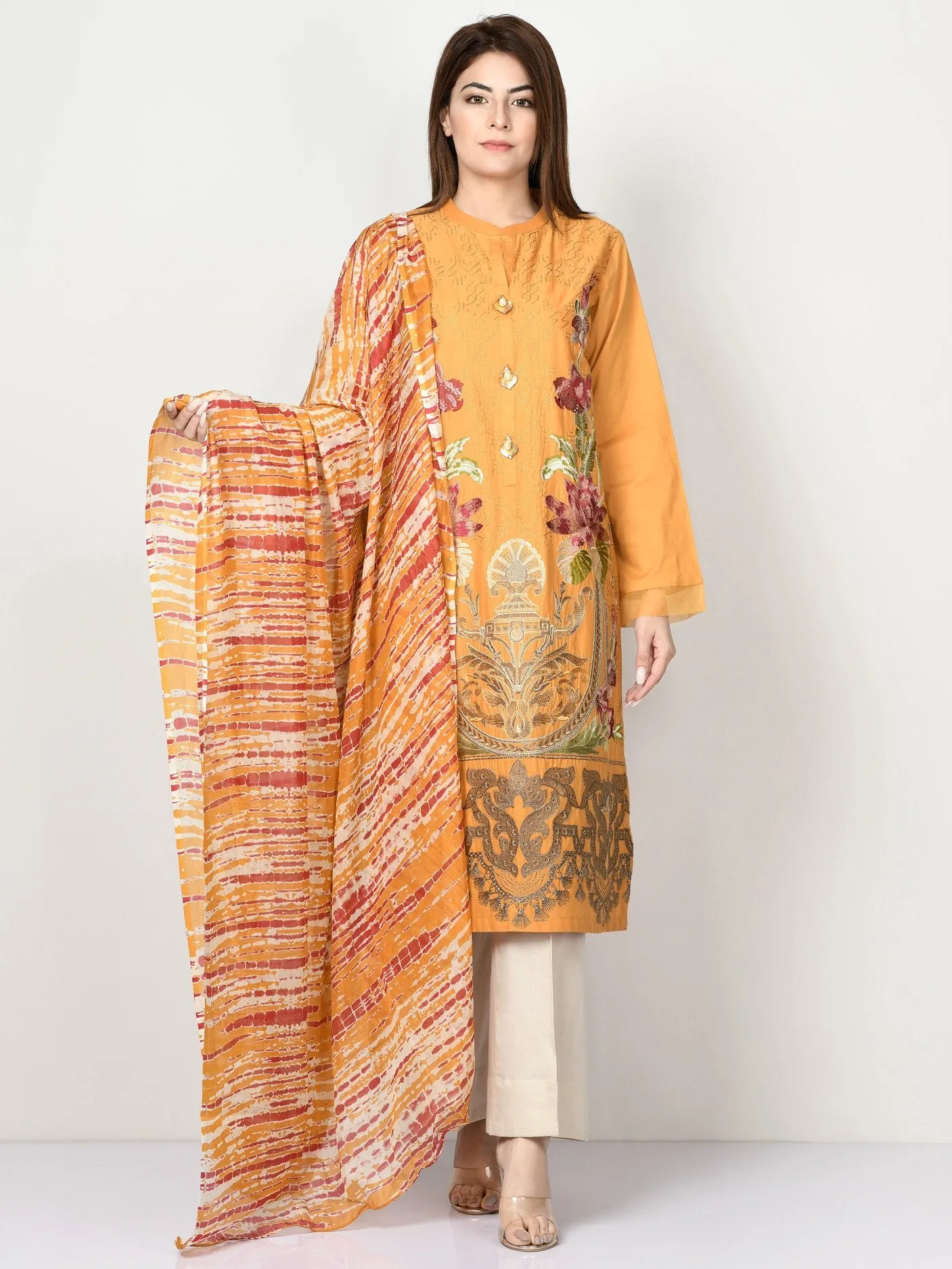 Embroidered Cambric Suit