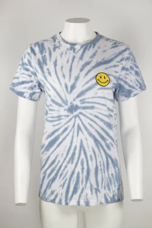 Embroidered Smiley tie dye t-shirt - S