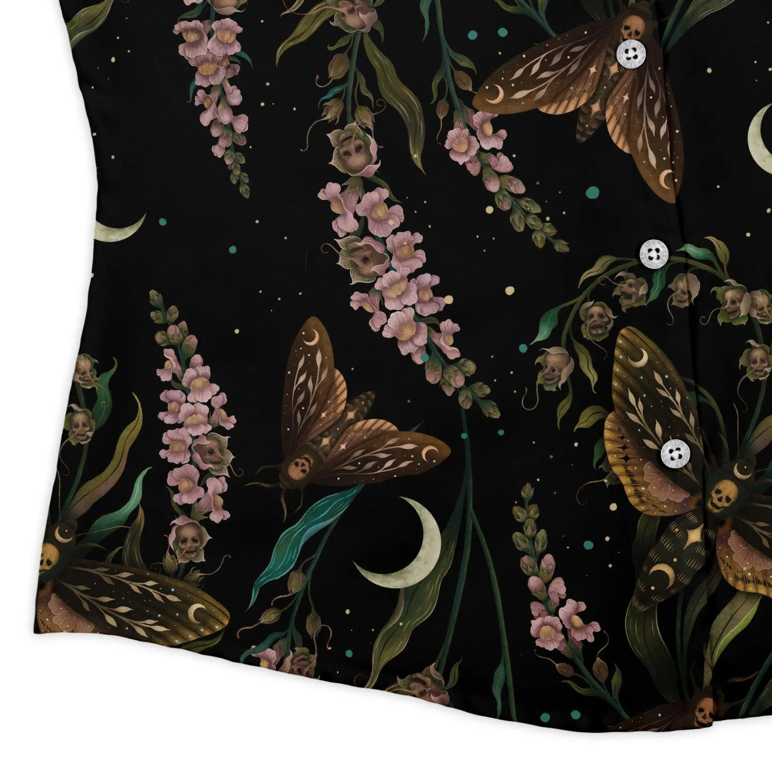 Episodic Death Moth Flow Curvy Button Up Shirt