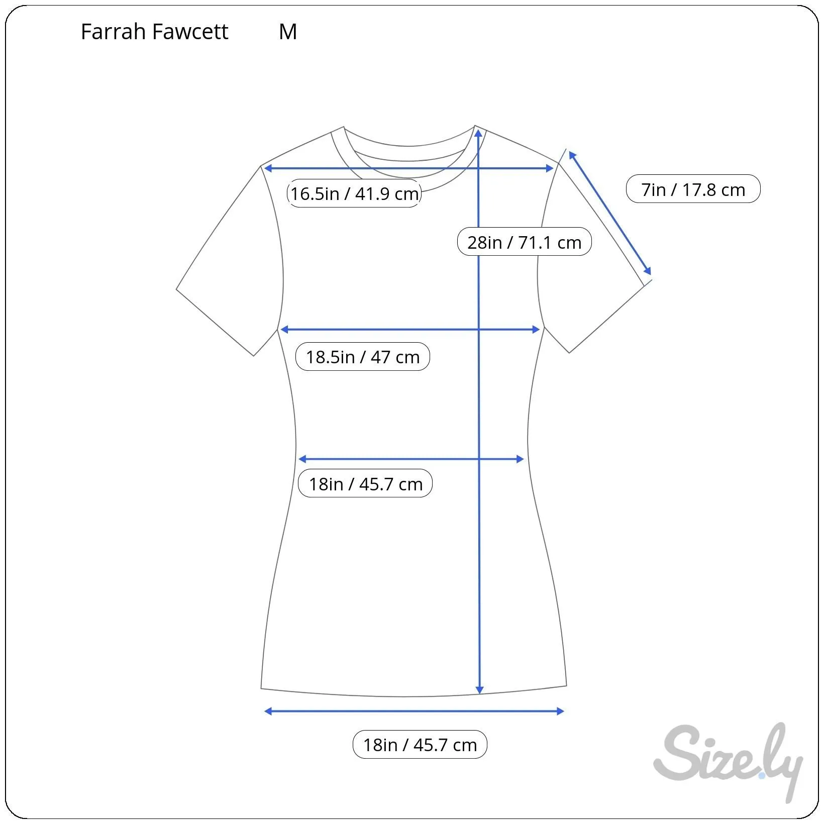 Farrah Fawcett Foundation Iconic 1976 Poster Print Crew Neck Tee Shirt - Medium