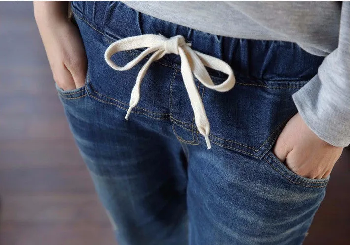 Female Casual High Waist Loose Jeans