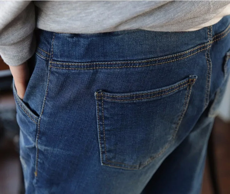Female Casual High Waist Loose Jeans