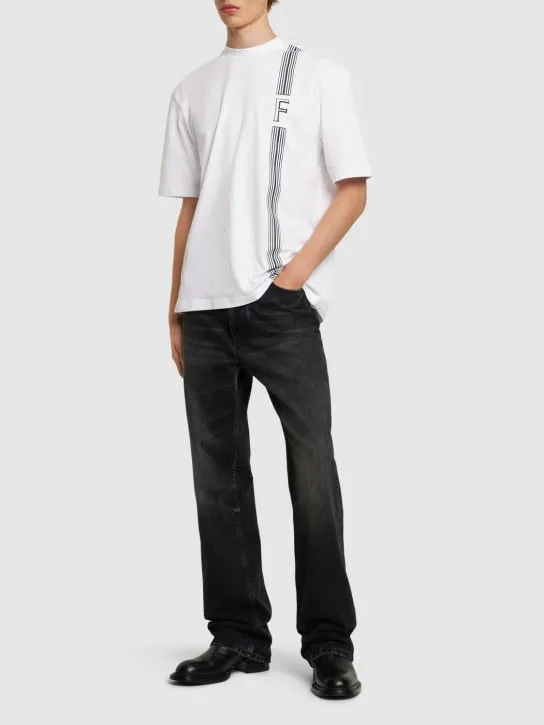 Ferragamo   Cotton jersey printed logo t-shirt 