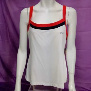 FILA WHITE RED ATHLETIC TANK NEW WITH TAGS SIZE XL TCC