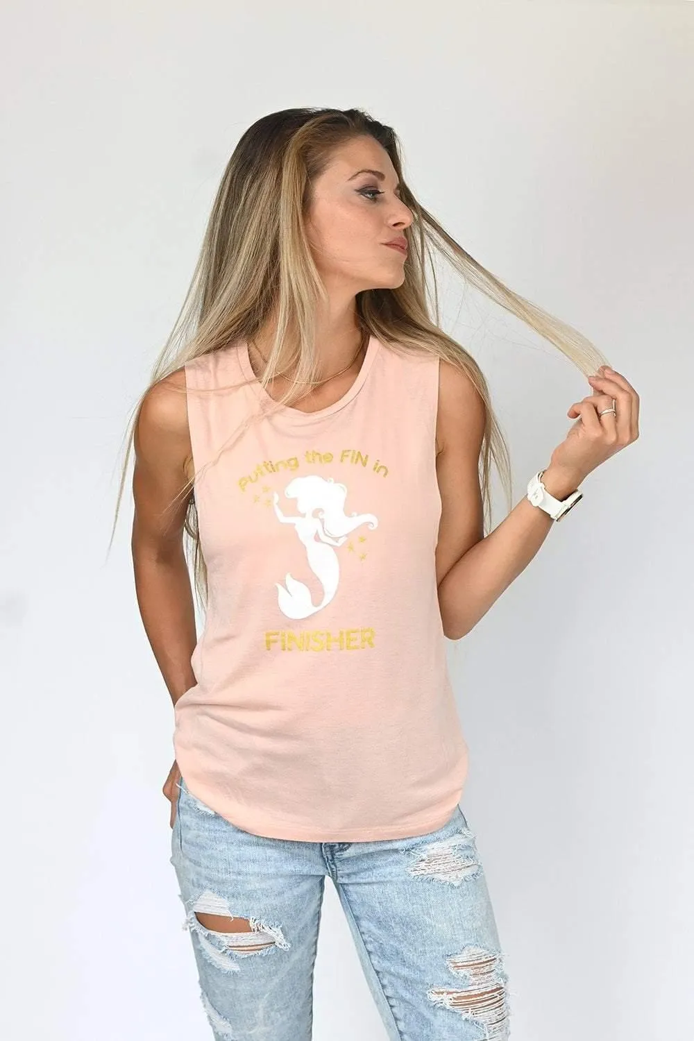 FIN in FINISHER Little Mermaid inspired Muscle Tank