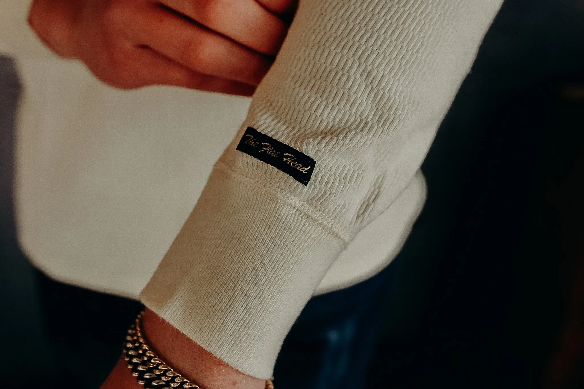 FN-THLH-003 HENLEY NECK THERMAL- Ivory