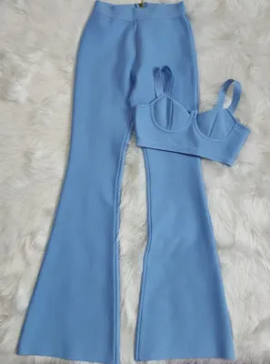 Foreign Sleeveless Top High Waist Pants Outfit