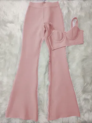 Foreign Sleeveless Top High Waist Pants Outfit