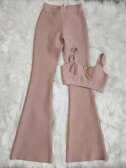 Foreign Sleeveless Top High Waist Pants Outfit