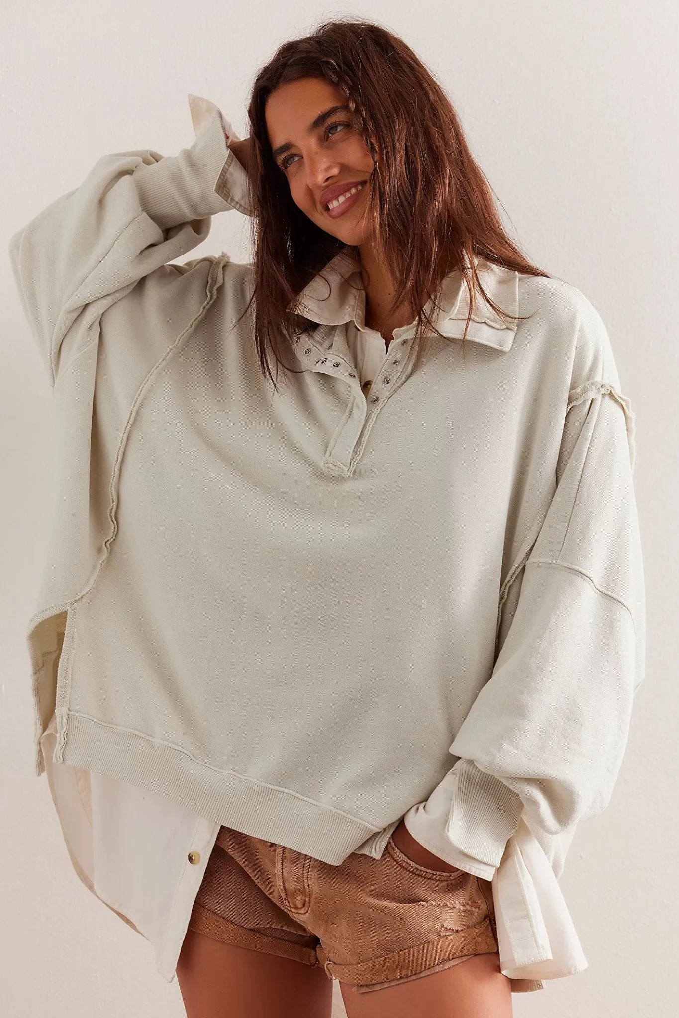 Free People: Camden Henley in Grey Opal